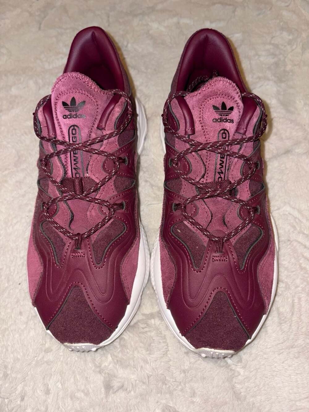 Adidas Originals Women's Ozweego Plus 'Victory Crimson' Sneakers